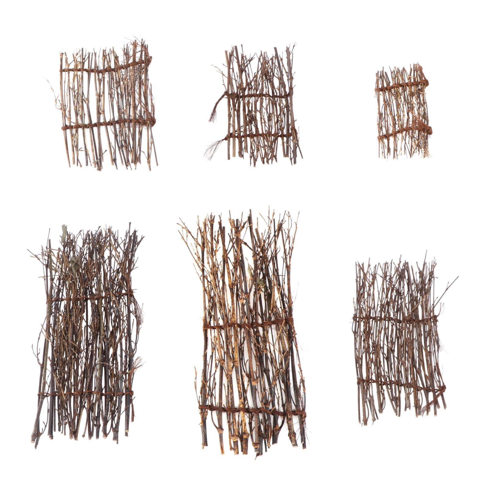 Bonsai Garden Sushi - 6Pcs Bamboo Fence Mat Micro Landscape