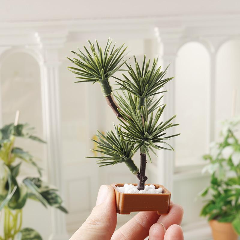 Bonsai Garden Ornaments - 1Pcs 1/12 Dollhouse Simulation Pine Tree
