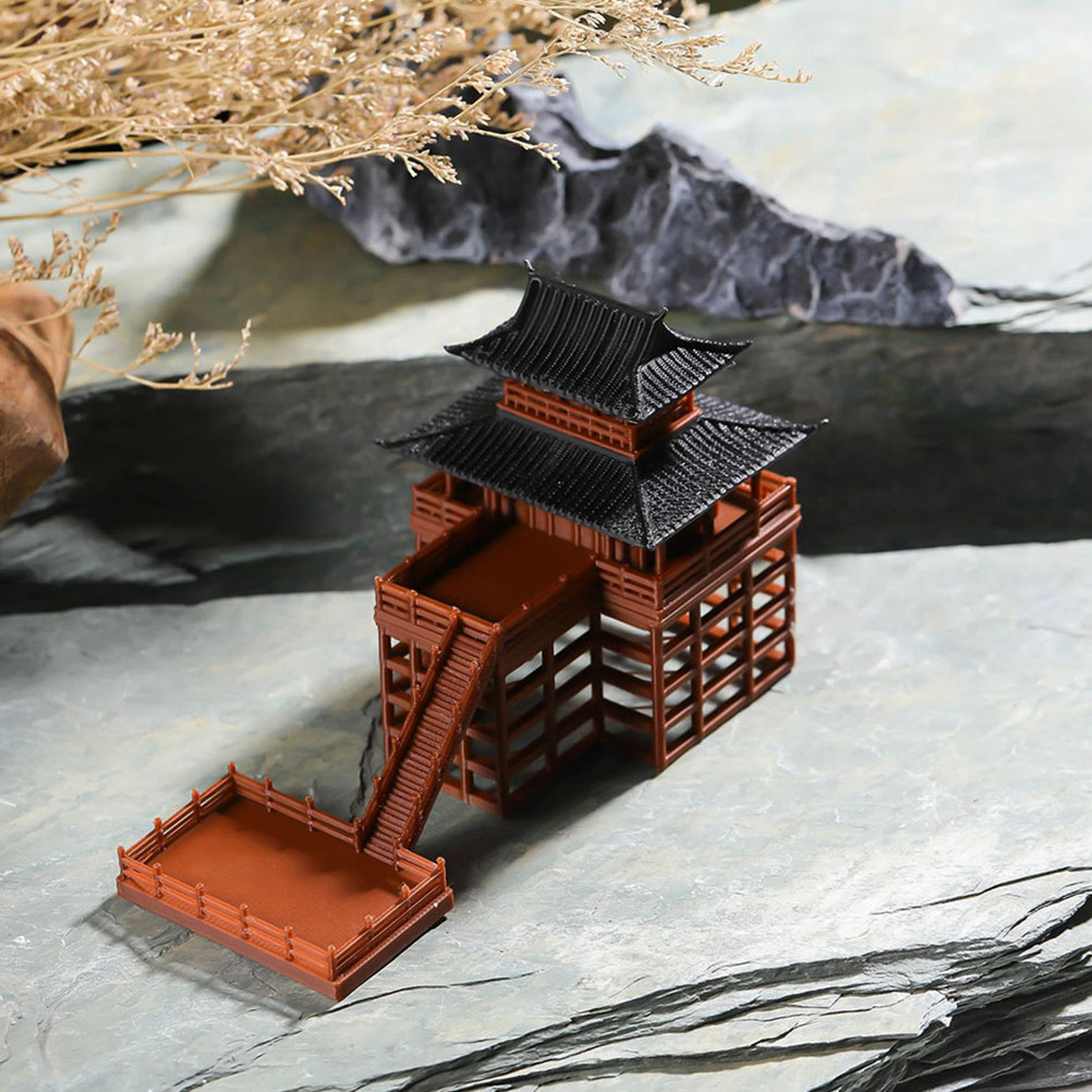 Bonsai Garden Ornaments - Realistic Mini Chinese Stilted Building Ornament