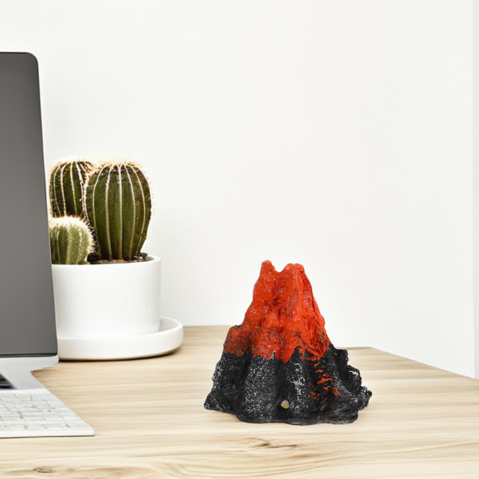 Bonsai Garden Desk - Mini Volcano Statue Resin Handcrafted Volcanic