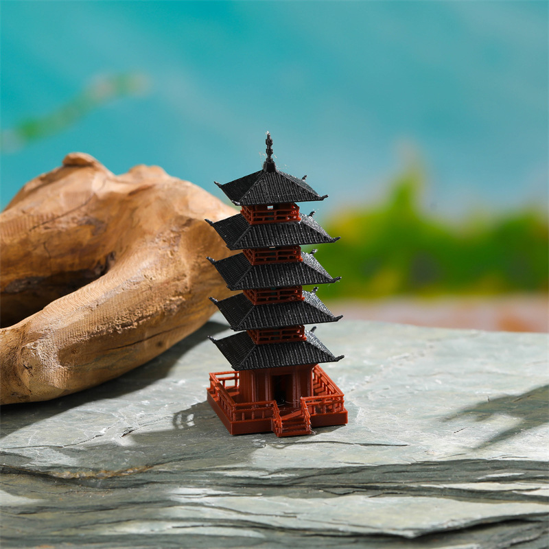Mini Bonsai Zen Garden - 1pc Mini Pagoda Statue Chinese Ancient