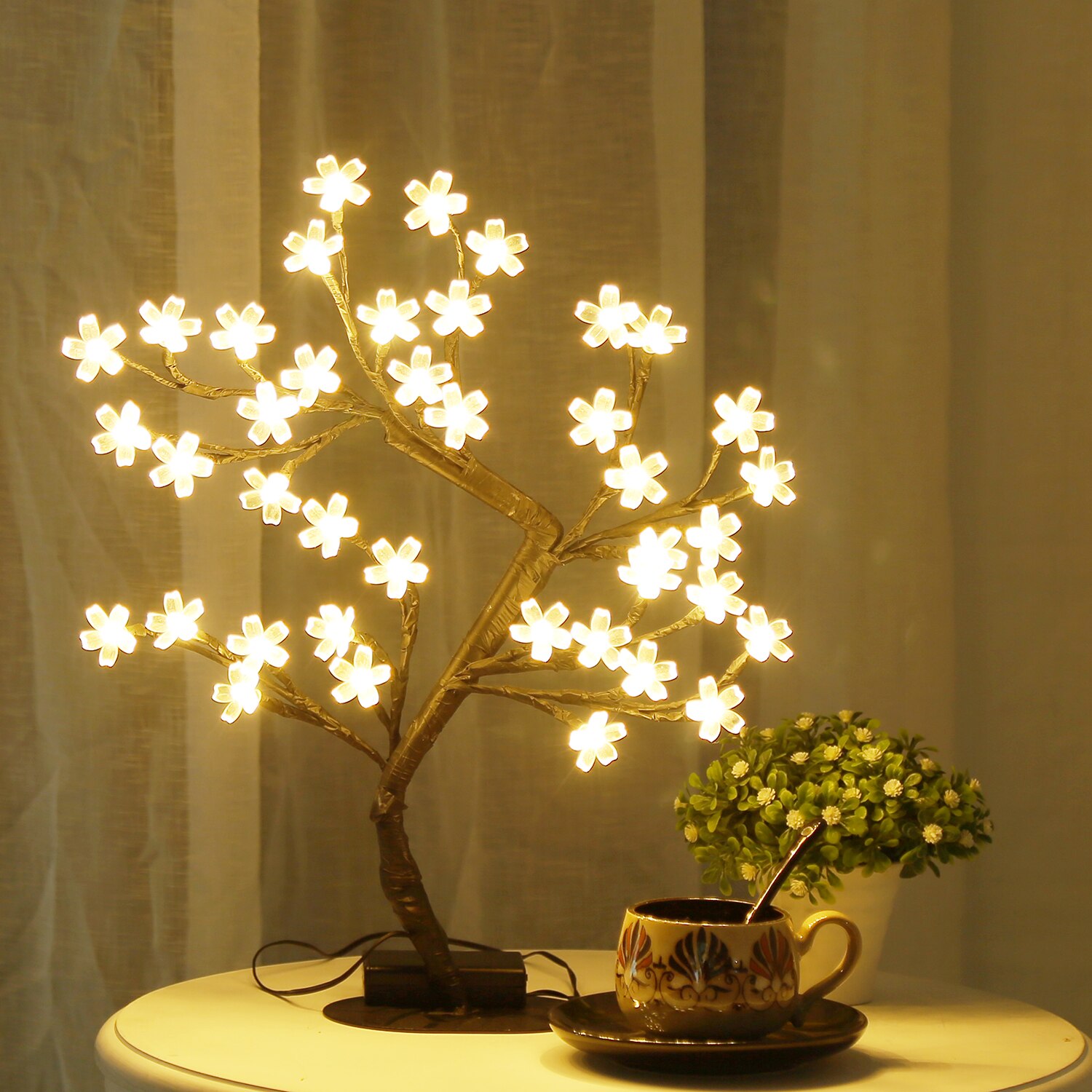 Bonsai Garden Sushi - Cherry Blossom Tree Light,17inch 40LED Lighted