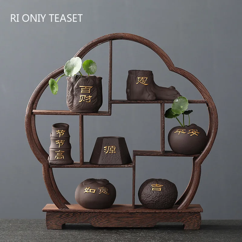 Creative Purple Clay Tea Pet F - Bonsai Garden Ornaments review and price