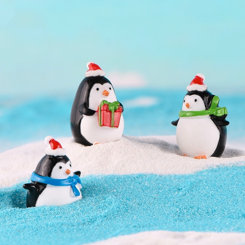 4pcs Mini Resin Penguin Micro  - Bonsai Garden World review and price