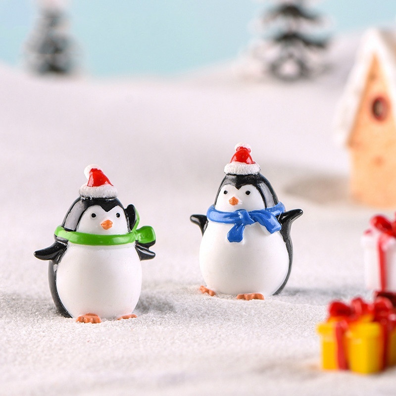 4pcs Mini Resin Penguin Micro  - Bonsai Garden World review and price