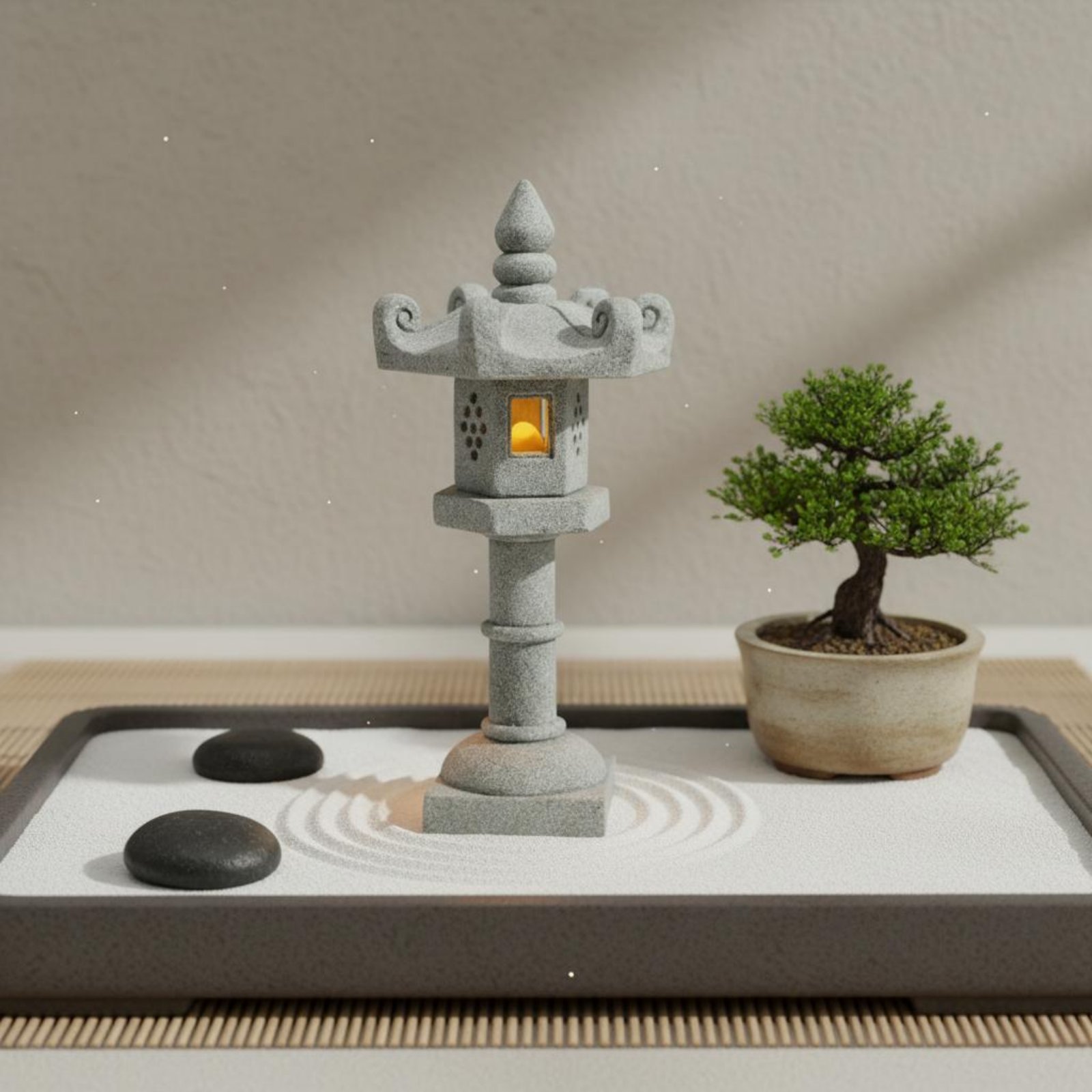 Miniature Stone Lantern Antiqu - Bonsai Garden Ornaments review and price