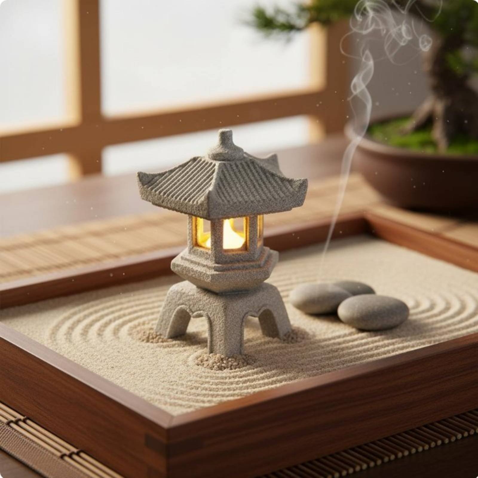 Miniature Stone Lantern Antiqu - Bonsai Garden Ornaments review and price