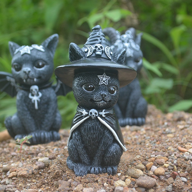 Halloween Magic Cat Resin Craf - Bonsai Garden Desk review and price