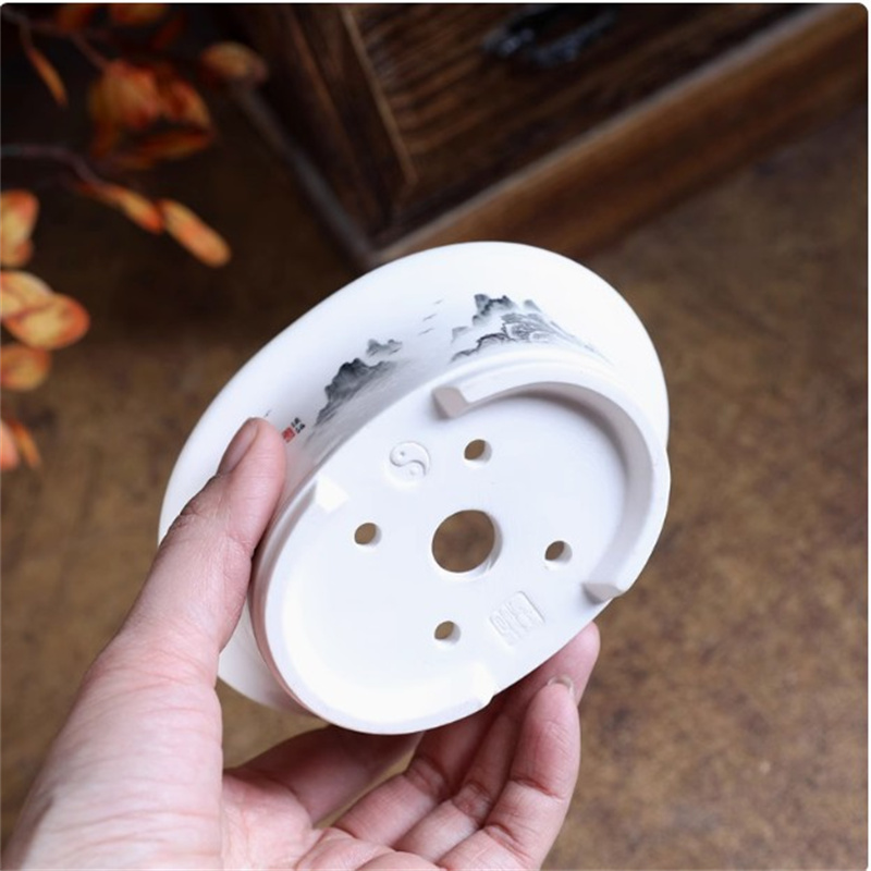 Porcelain White Oval Bonsai Po - Bonsai Garden Desk review and price