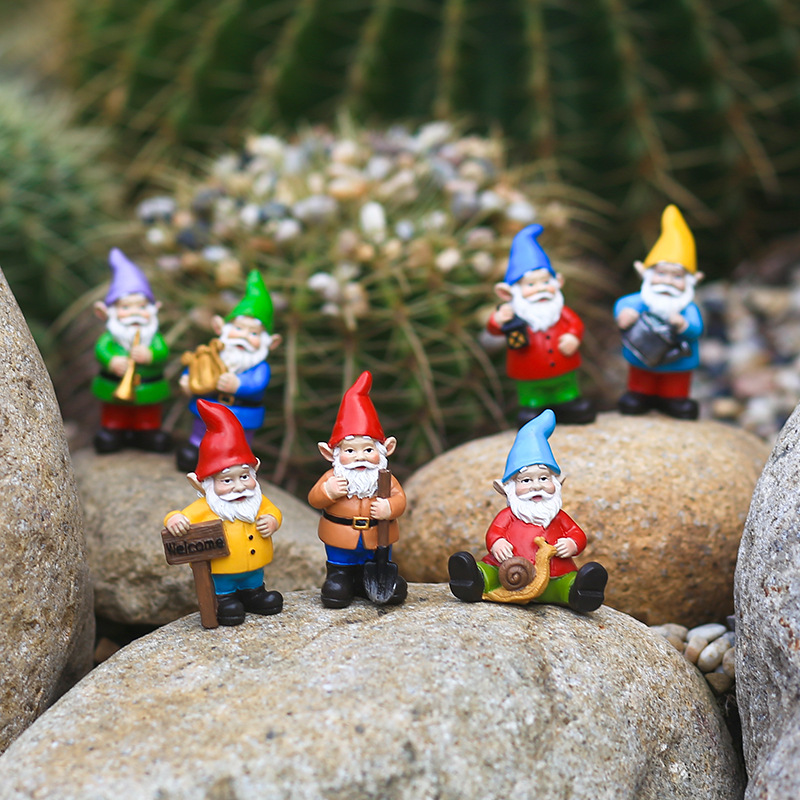 7Pcs/Set Miniature Funny Gnome - Bonsai Garden Desk review and price