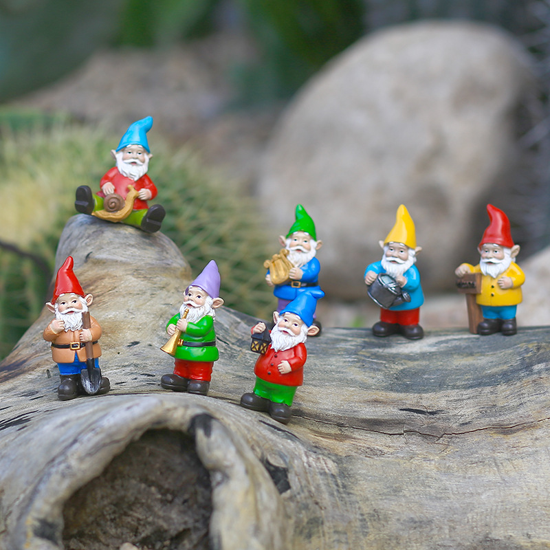 7Pcs/Set Miniature Funny Gnome - Bonsai Garden Desk review and price