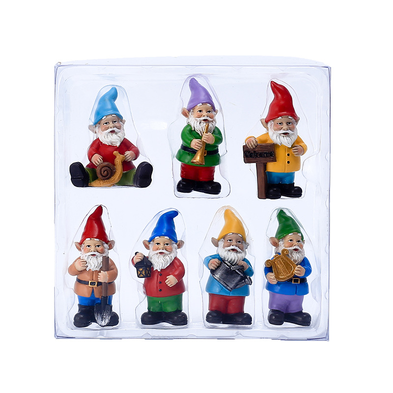 7Pcs/Set Miniature Funny Gnome - Bonsai Garden Desk review and price