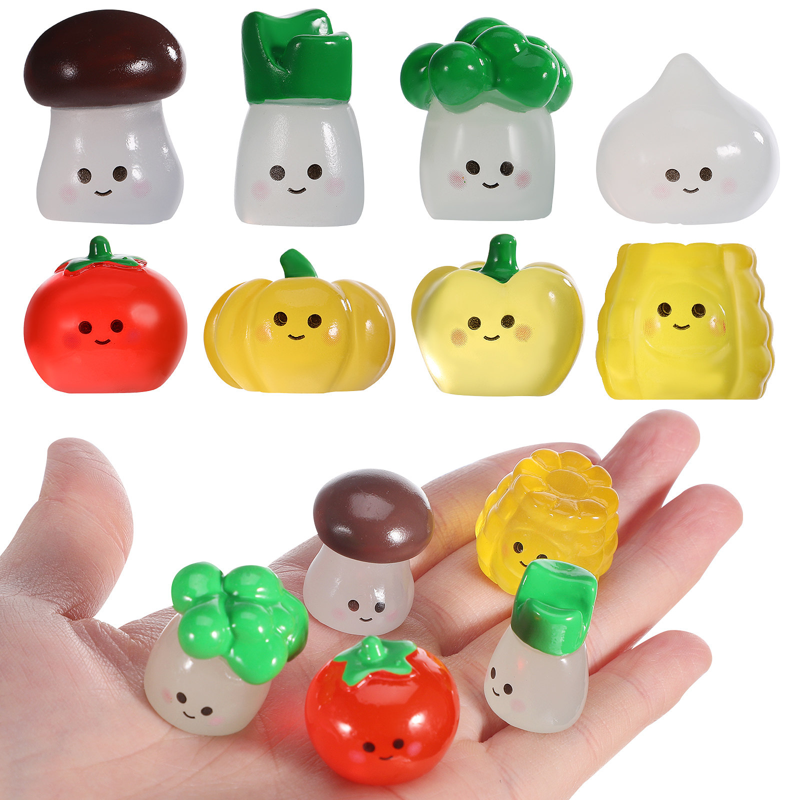 8 Pcs Mini Vegetables Glow in  - Bonsai Garden World review and price