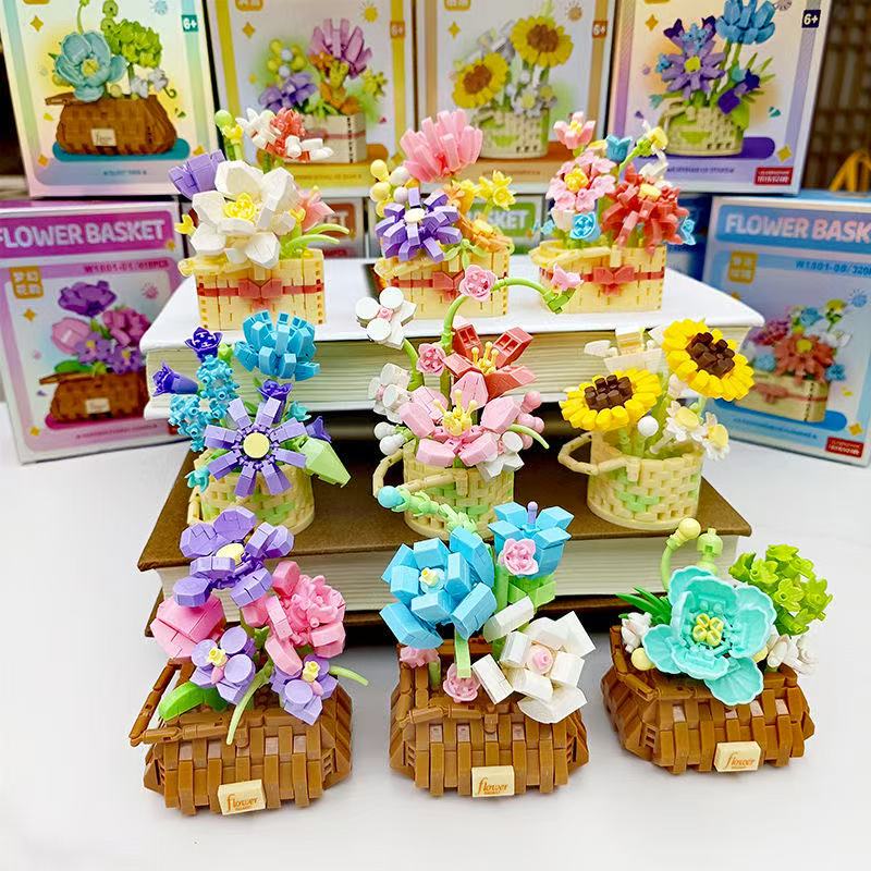 DIY Potted Rose Sunflower Plan - Bonsai Garden Lego Set review and price