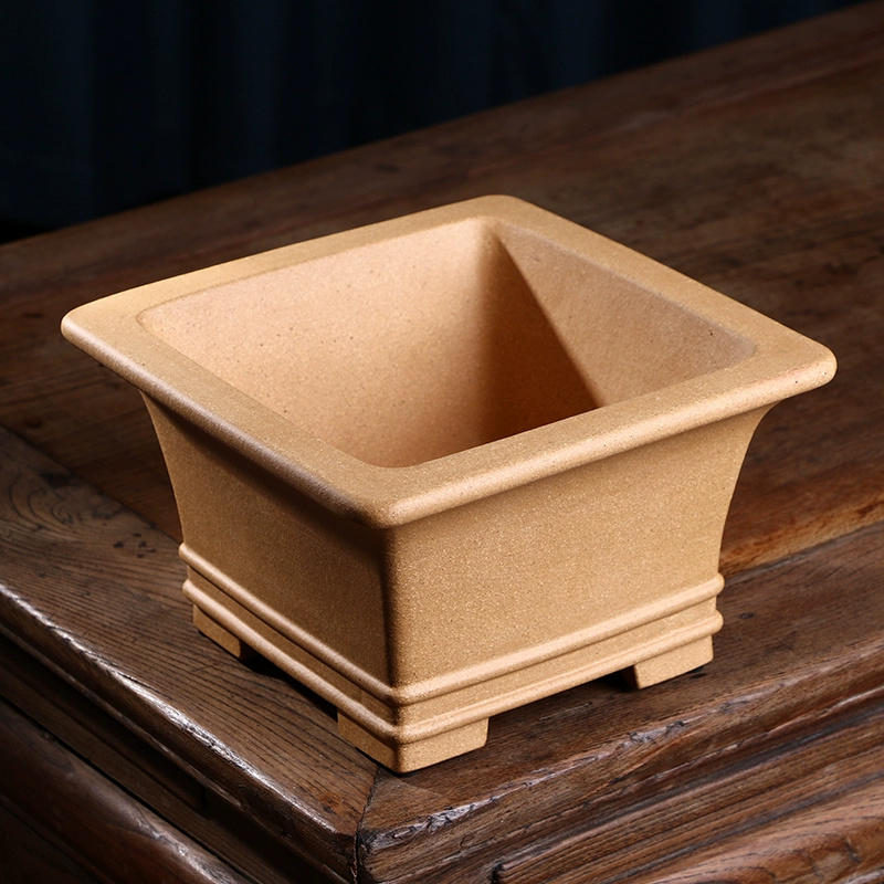 Pruple Sand Square Bonsai Pot, - Bonsai Garden Desk review and price