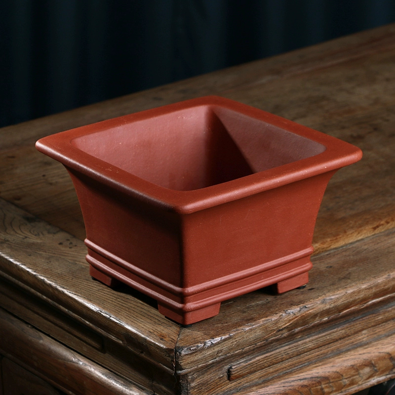 Pruple Sand Square Bonsai Pot, - Bonsai Garden Desk review and price